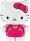 30" Hello Kitty Foil Balloon – Pink Dress, Self-Sealing, Air or Helium Inflatable, Perfect Birthday or Party Decoration (Pink)